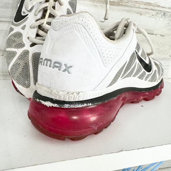 Nike Air Women Max 2011+ White Pink Running Shoes Size Y7/Women 9 - Picture 4 of 6